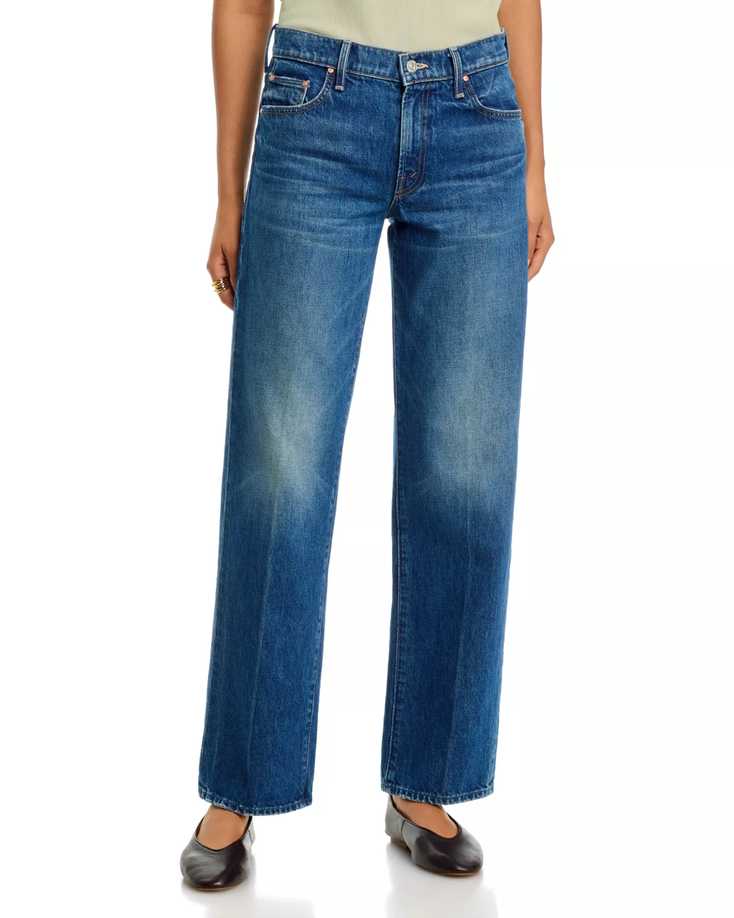 The Rambler Skimp Mid Rise Straight Jeans in Call Me Wild