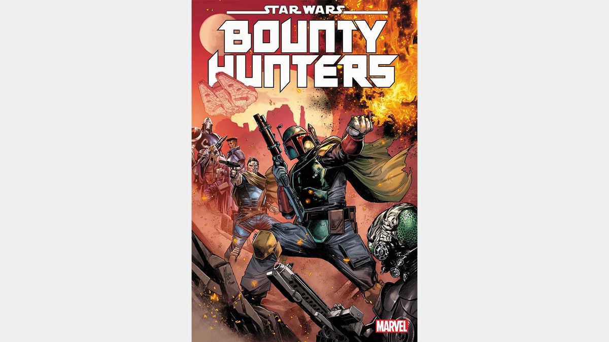 Boba Fett and various bounty hunters