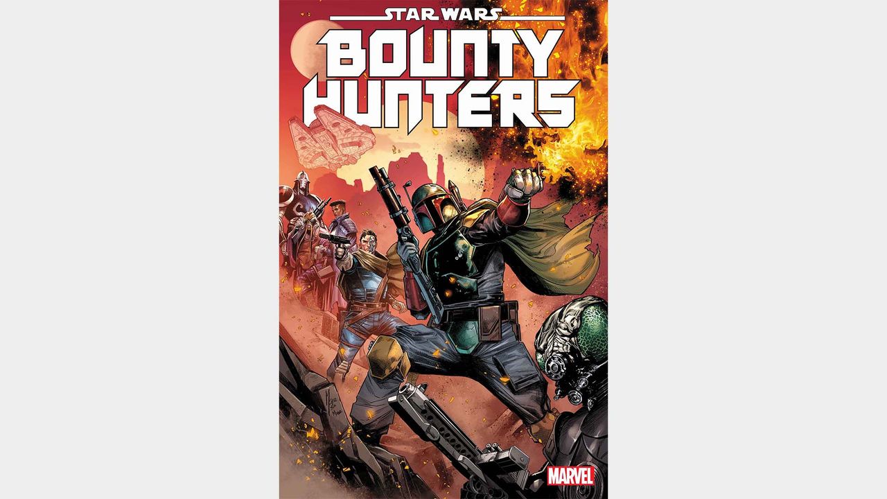 Boba Fett and various bounty hunters