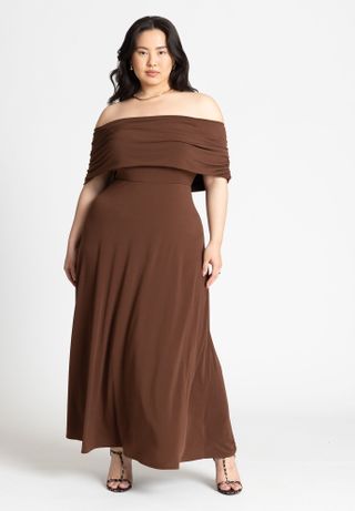 Eloquii, Off The Shoulder Long Sleeve Dress