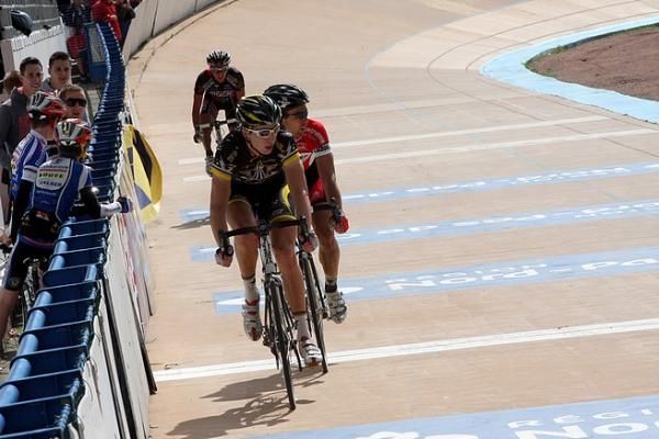 Eventual winner Taylor Phinney leads heading into the last lap in Roubaix.