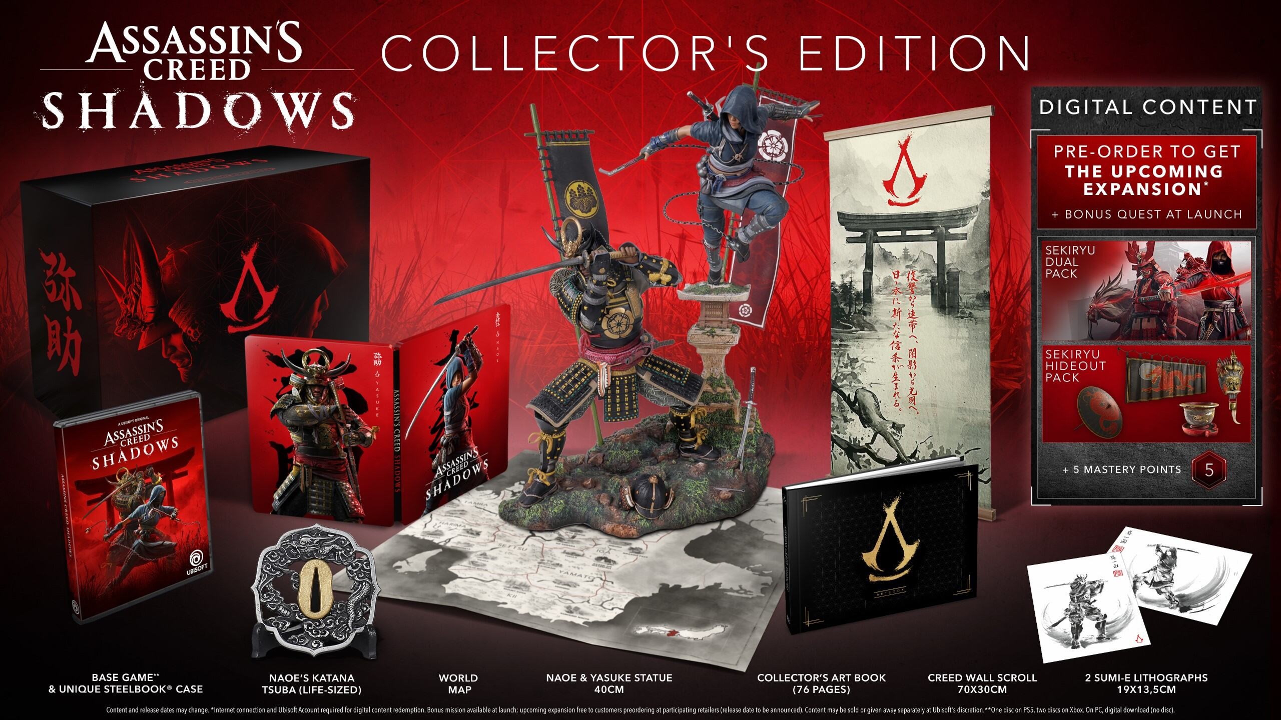 Los lanzamientos de Assassin's Creed Shadows prometieron acceso anticipado para su gran edición de coleccionista, pero también será $ 50 más barato de lo planeado.