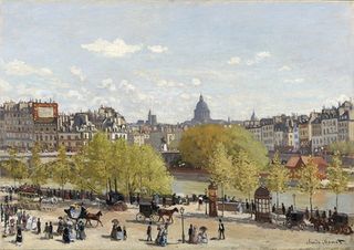 Quai du Louvre, 1867, by Claude Monet ©National Gallery