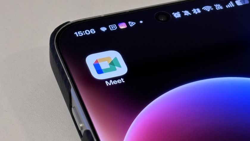 The Google Meet app icon on an Android phone