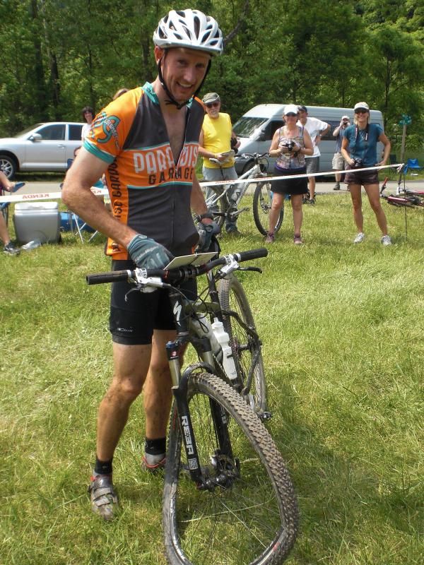 Great attitude considering he was out of the race after 42 miles