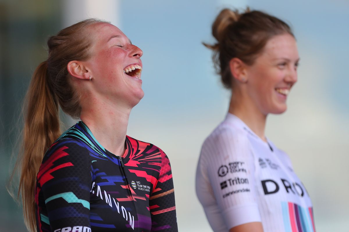 All smiles on the podium