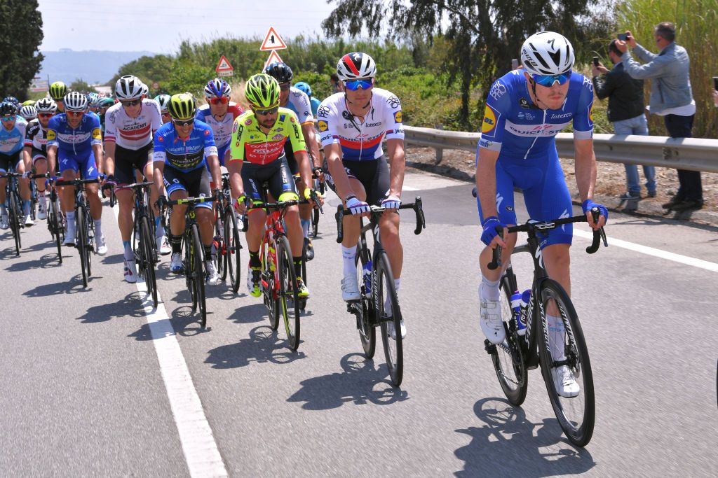Quick-Step Floors at the head of the peloton