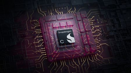 Snapdragon C computer processor surrounded by darkness and question marks