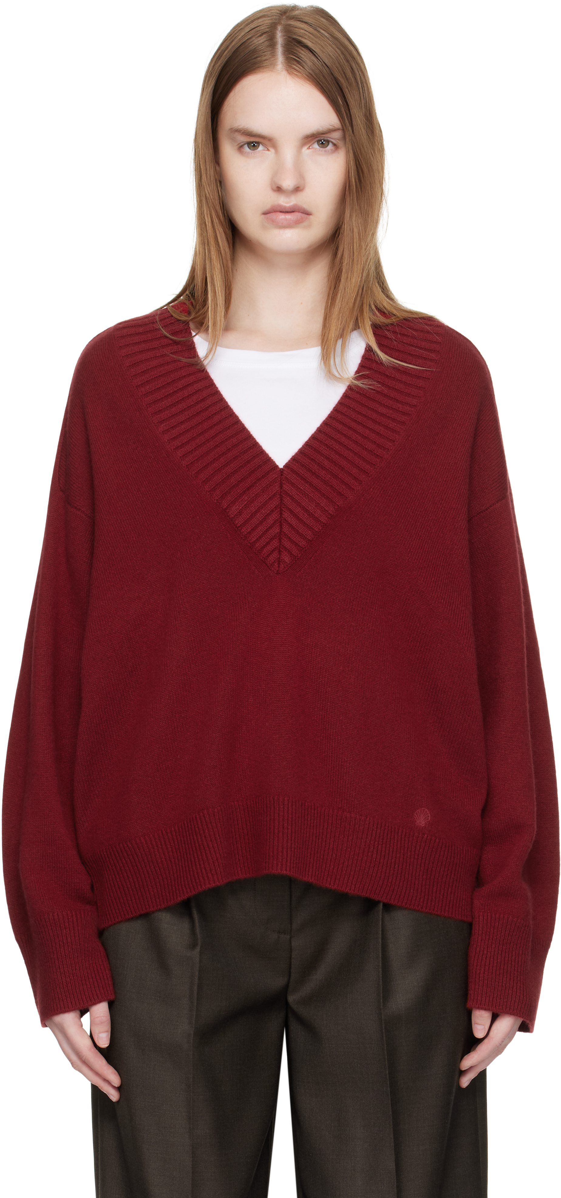 Red Sage Lds V Neck Cashmere Sweater