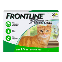 Frontline Plus Flea and Tick Treatment for Cats | 37% off on AmazonWas $44.99 Now $27.99