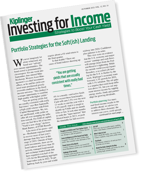Subscribe to Kiplinger Investing for Income