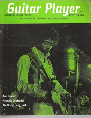 Jimi Hendrix, pictured on the cover of the December 1968 issue of Guitar Player