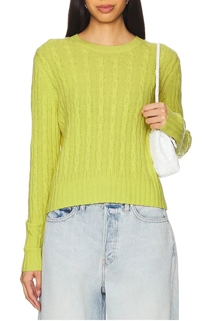 Guest In Residence, Cable Shrunken Cashmere Crew Sweater
