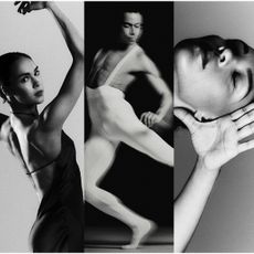A collage of three dancers.