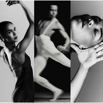 A collage of three dancers.