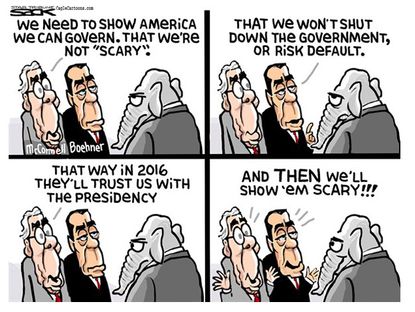 Political cartoon GOP U.S. Congress 2016 presidential