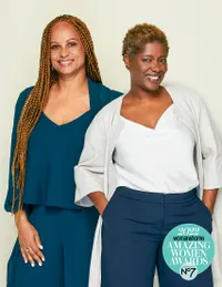 Shola Asante, 47 and Agnes Cushnie, 50