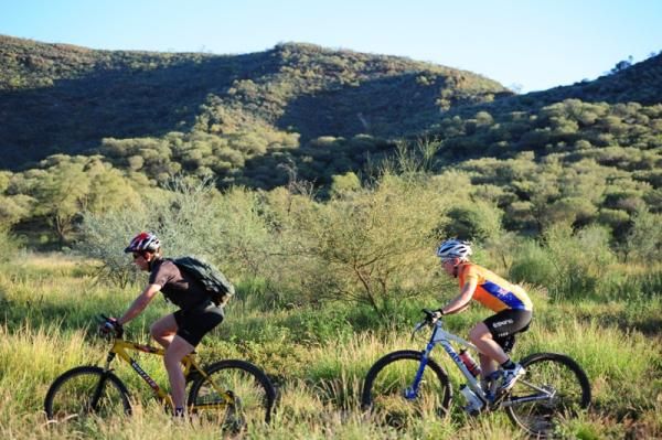 Two riders in the MTB Enduro - Red Centre