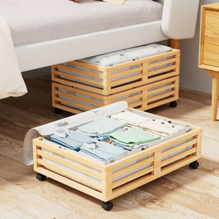 Bamboo Under Bed Storage Containers