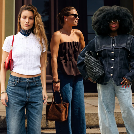 women styling jeans and a cute top. 
