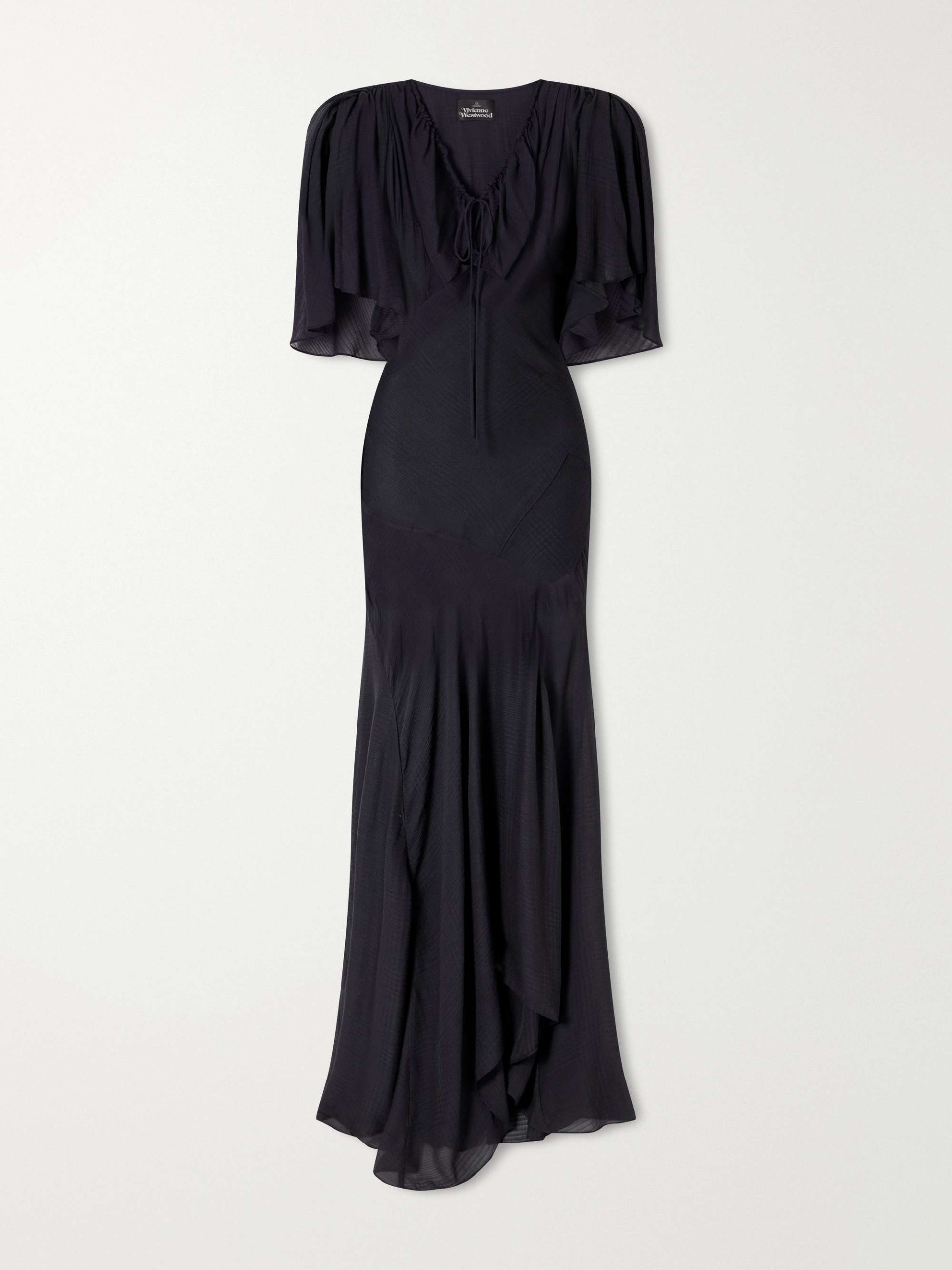 Priscilla Modal, Silk and Wool-Blend Jacquard Muslin Gown