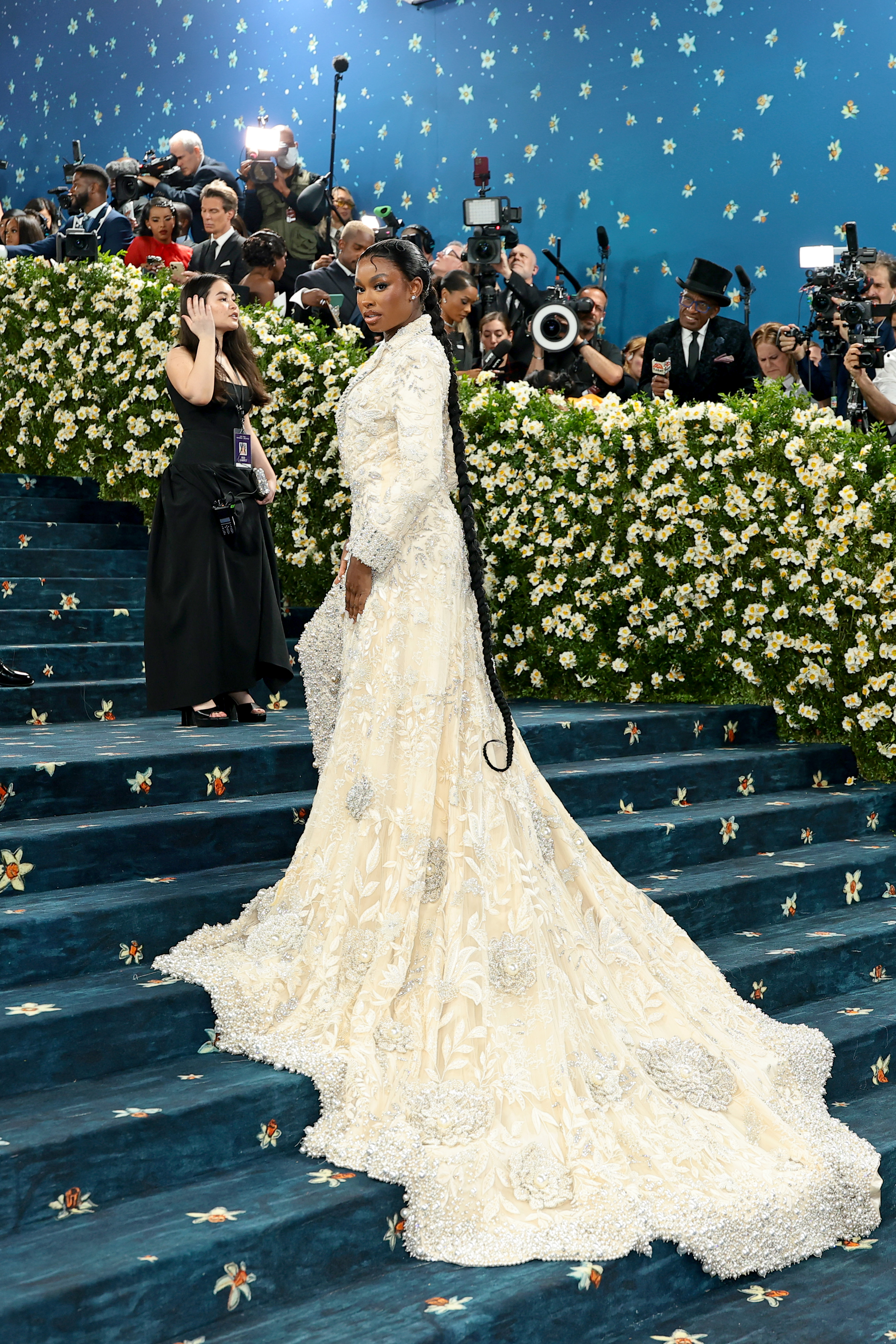 Coco Jones attends the 2025 Met Gala Celebrating "Superfine: Tailoring Black Style" at Metropolitan Museum of Art on May 05, 2025 in New York City.