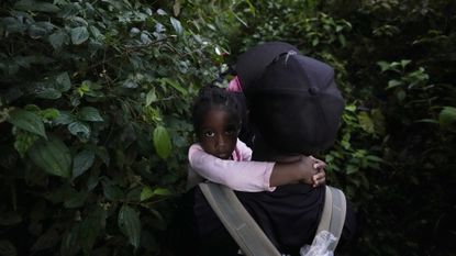Haitian migrants on their way to the United States.