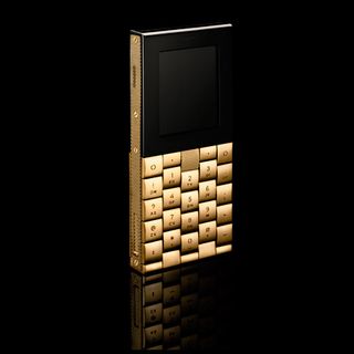 Black and gold mobile phone