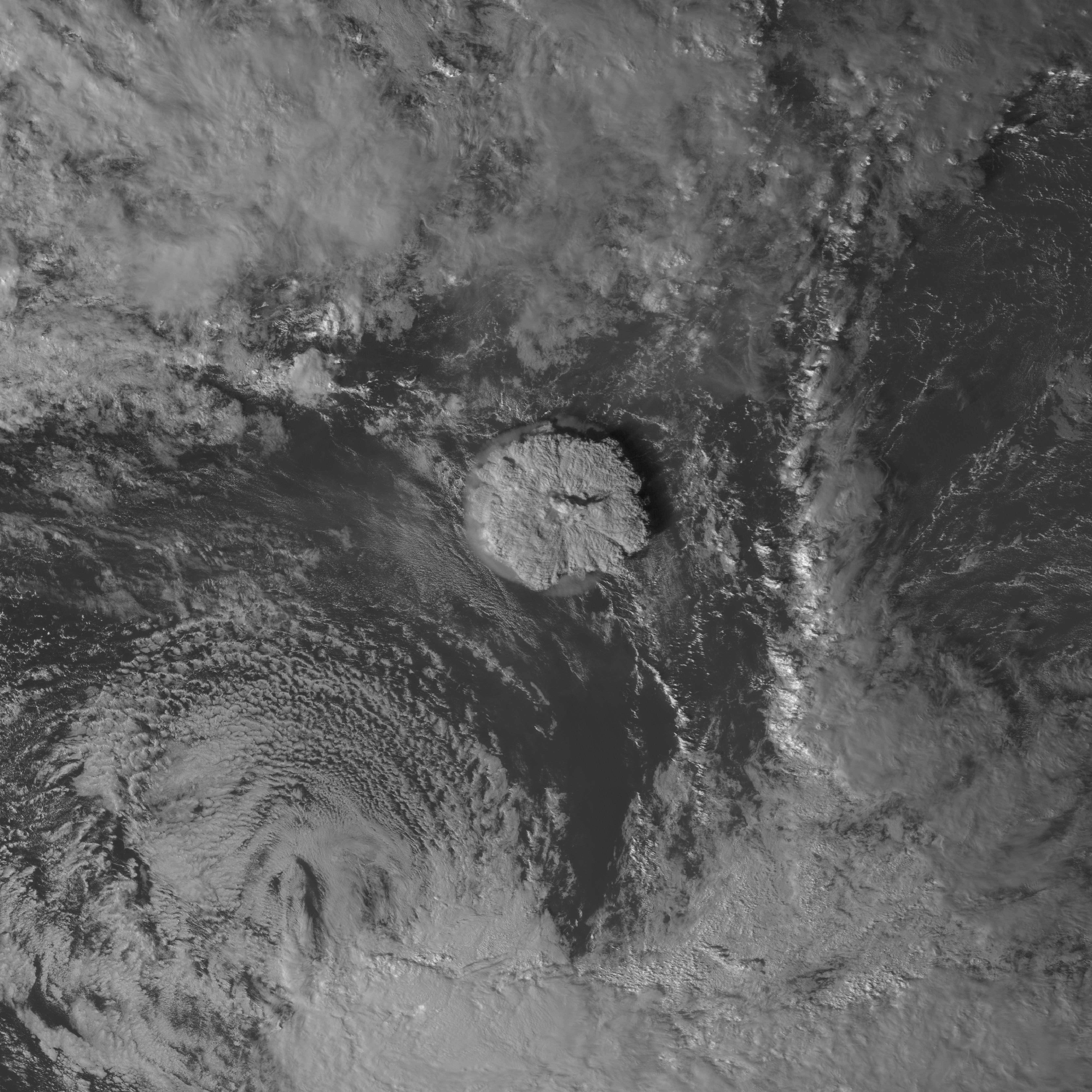 Japan's Himawari 8 satellite imagery captured the Jan. 15, 2022 volcanic eruption in the southwest Pacific.