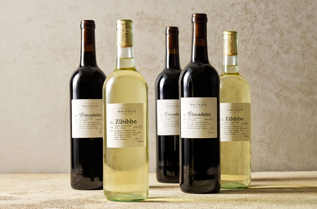 Waitrose Loved &amp; Found wines without sleeves