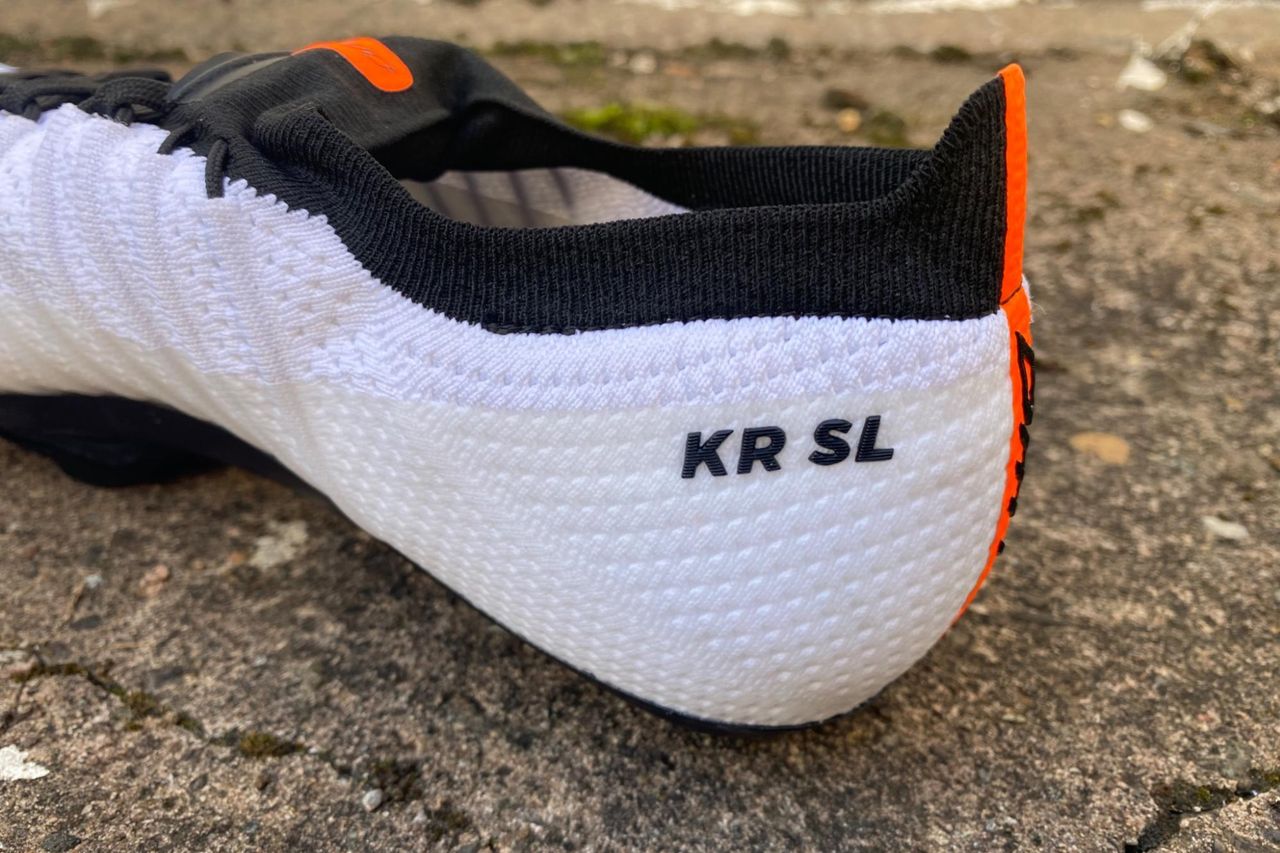 DMT KR-SL road cycling shoes rear of shoe detail