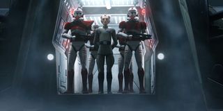 Tarkin with clone troopers in Star Wars: The Bad Batch
