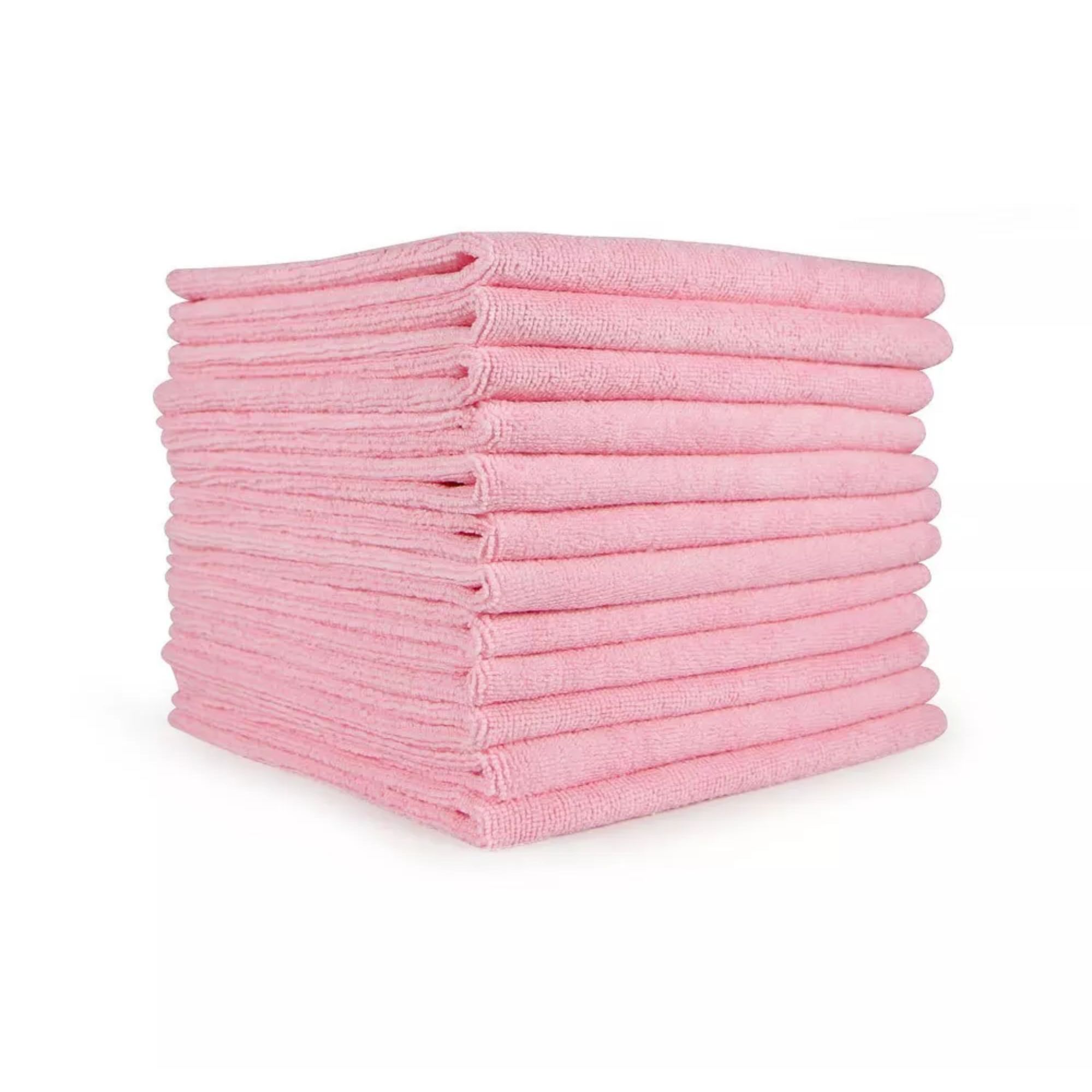 Pink microfiber cloths