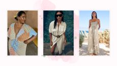 composite of three models wearing the best summer dresses from Never Fully Dressed/Zara/Next