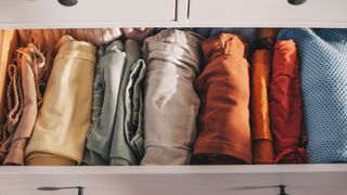 organised clothes drawer