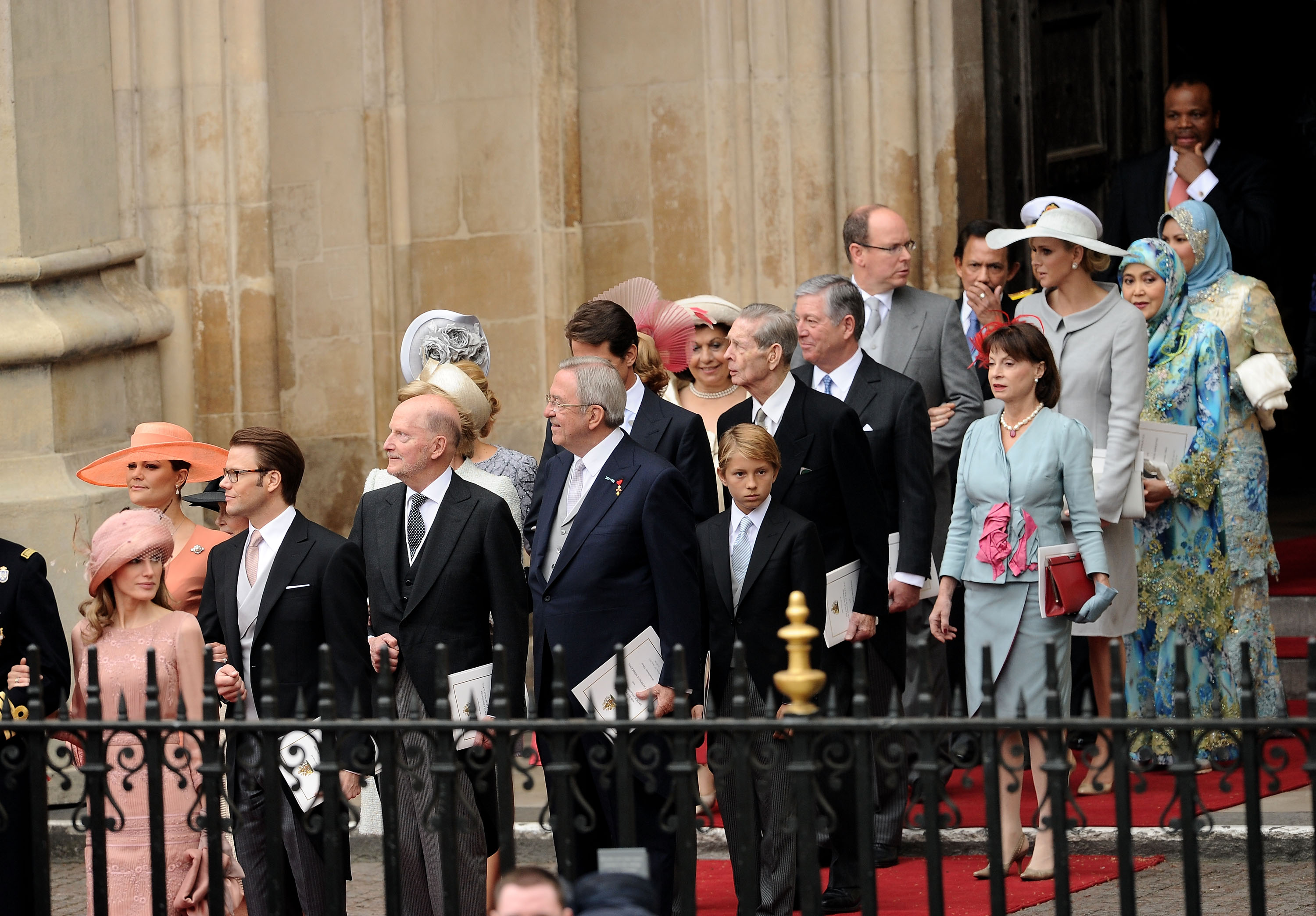 Foreign royals lined up outside Princess Kate and William's 2011 wedding