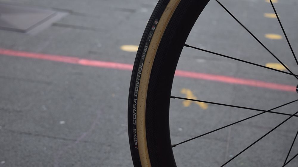 Vanmarcke opted for 28mm Vittoria Corsa Control tubular tyres