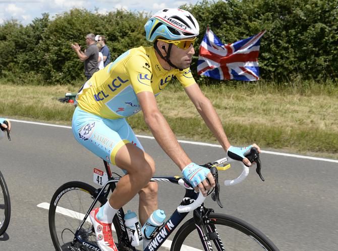 Tour de France leader Vincenzo Nibali in England