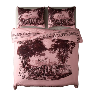 Goose Toile Breezy Cotton Percale Duvet Cover