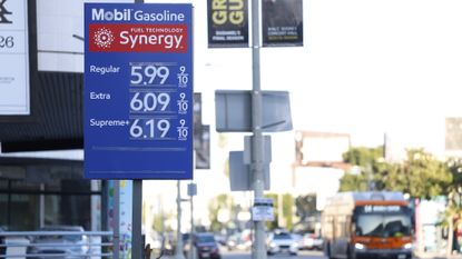 A Los Angeles gas station