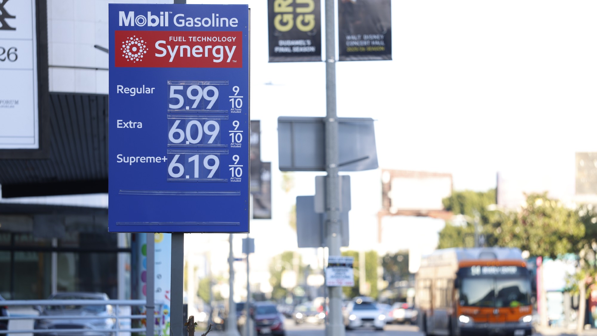 A Los Angeles gas station