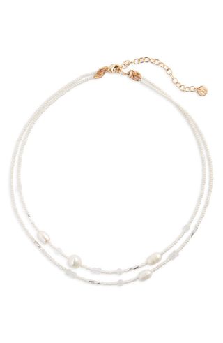 Beaded Freshwater Pearl Layered Necklace