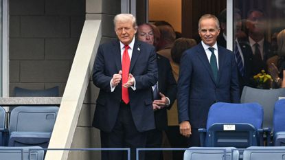 President Donald Trump arrives at the U.S. Open on Sept. 7, 2025.