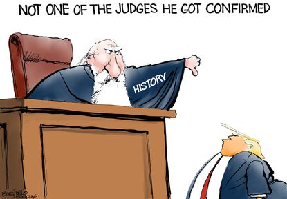 Political Cartoon U.S. Trump judge history