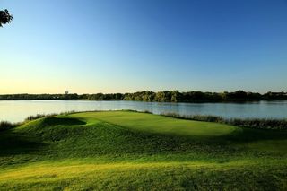 The 7th green on the Ryder Cup course at Hazeltine. Credit: Gatty images