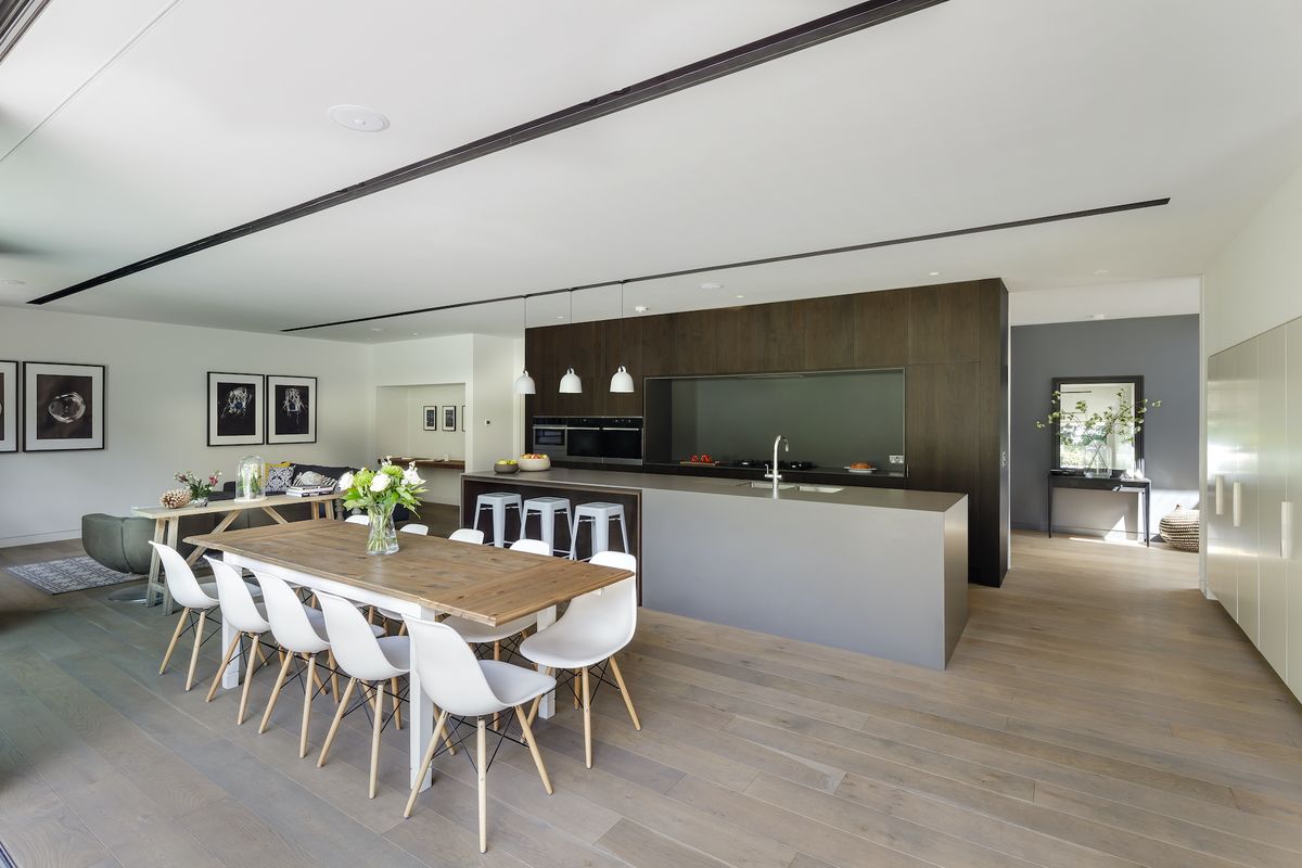 kitchen diner in modern open plan self build