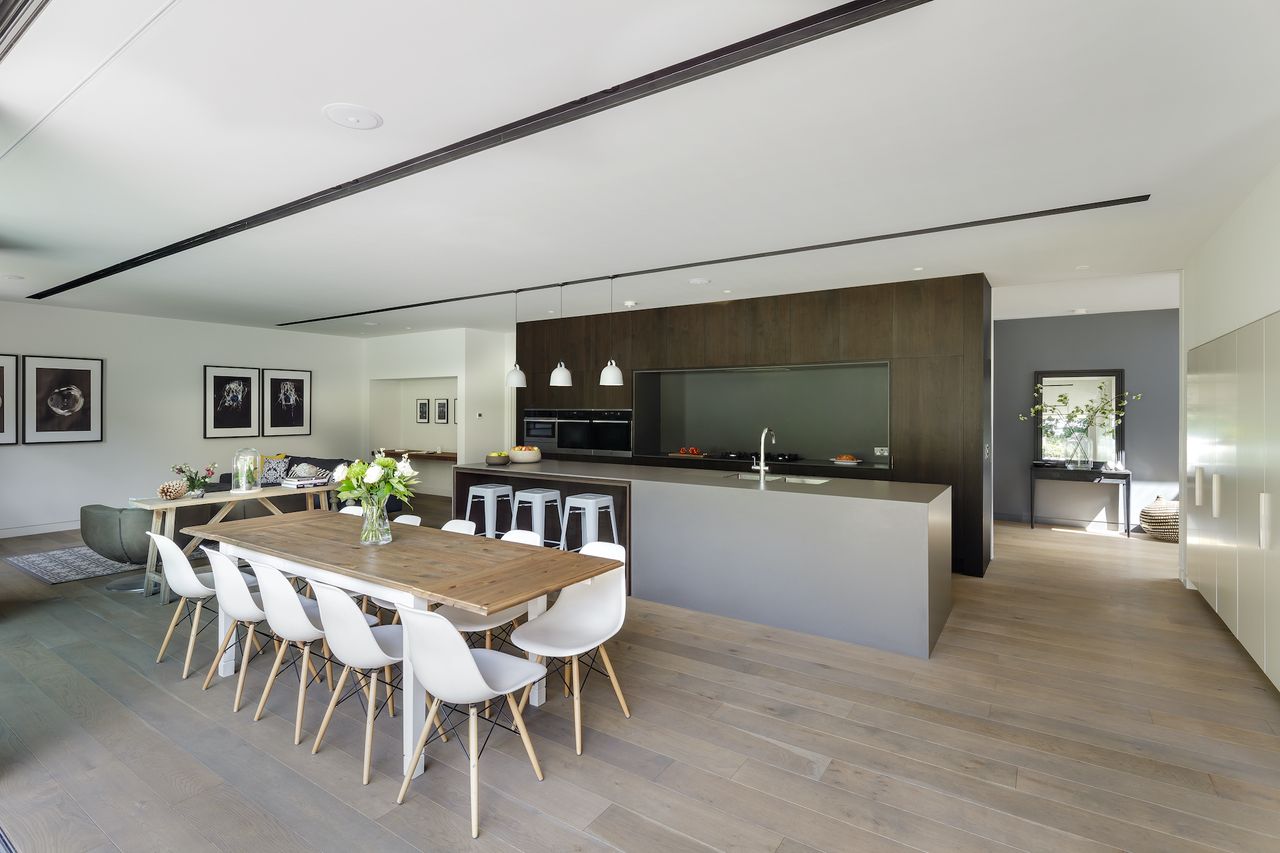 kitchen diner in modern open plan self build