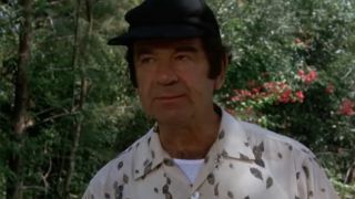 A close up of a frustrated Walter Matthau in The Bad News Bears