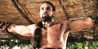 Jason Momoa shirtless as Khal Drogo in Game of Thrones