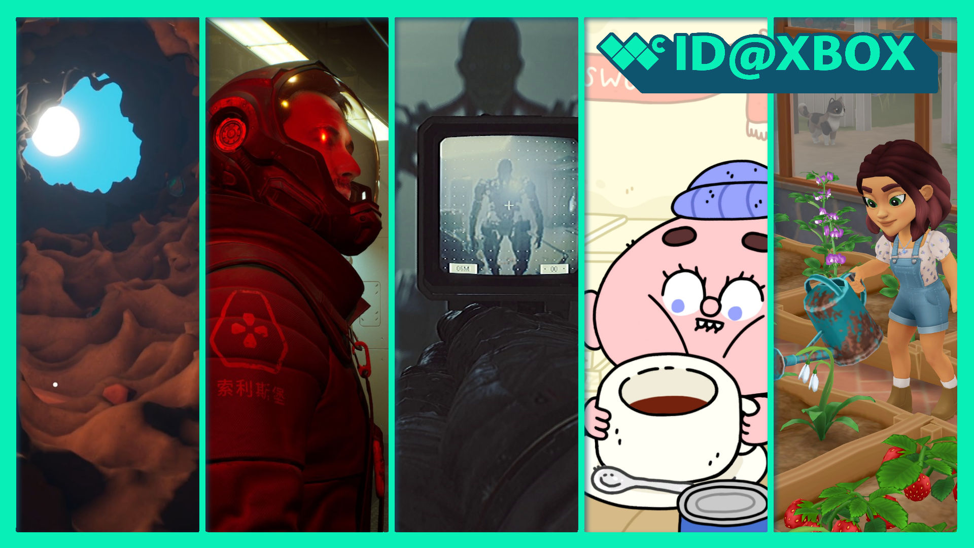 Windows Central ID@Xbox January 2026 round up featuring A Game About Digging a Hole, Fort Solis, ROUTINE, Thank Goodness You're Here! and Wylde Flowers.